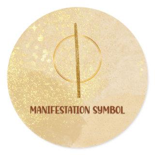 Money Reiki Infused Manifestation Symbol Classic Round Sticker