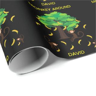 "Monkey Around" Monkeys Going Bananas   Wrapping P