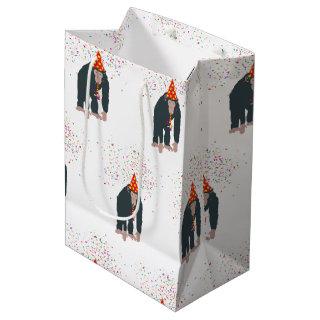 Monkey Chimpanzee Partying Animals Having a Party Medium Gift Bag