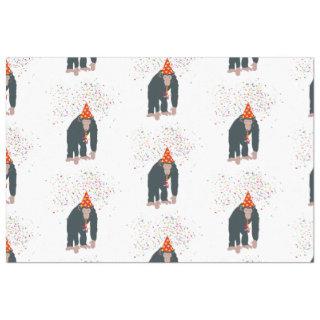 Monkey Chimpanzee Partying Animals Having a Party Tissue Paper