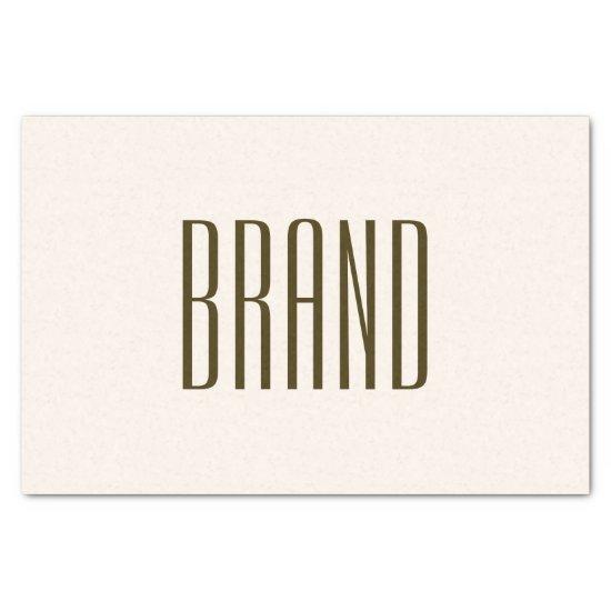 Monogram, Brand or Business Name | Off-white Brown Tissue Paper