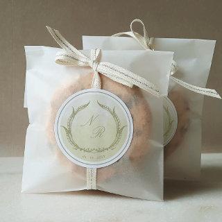 Monogram Champagne Watercolor Envelope Seal /Favor