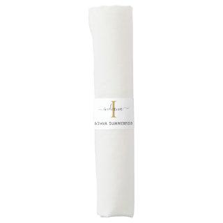 Monogram Initial Name Gray Gold Script Personalize Napkin Bands