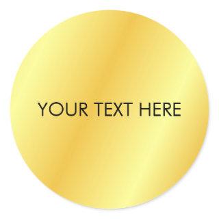 Monogram Initial Template Add Your Text Name Classic Round Sticker