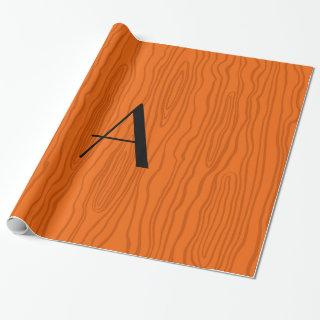 Monogram orange faux bois