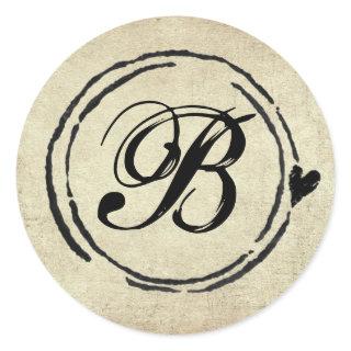 Monogram Passport Stamp Sticker