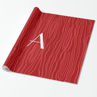 Monogram red faux bois