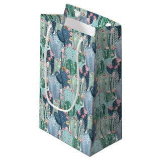 Monogram | Soft Patel Cactus Pattern Small Gift Bag