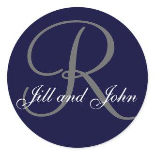 Monogram Stickers for Wedding Favours and Invites