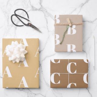 Monogrammed Beige shades custom initial letter  Sheets