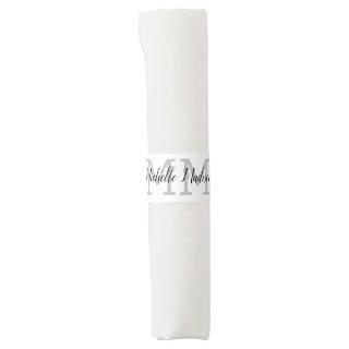 Monogrammed Modern Handwriting Name Initials Napkin Bands