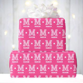 Monogrammed Name Star Pink Custom