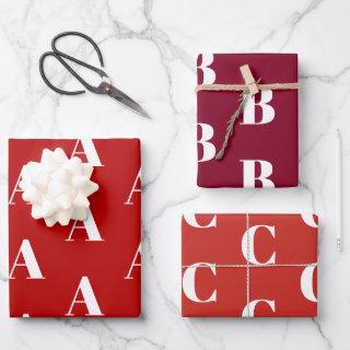 Monogrammed red shades custom Initial Letter  Sheets