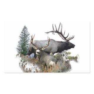 Monster bull trophy buck rectangular sticker