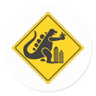 Monster Crossing Classic Round Sticker