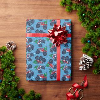 Monster Trucks and Christmas Trees Pattern