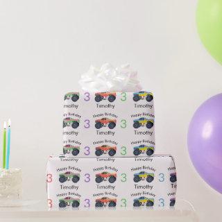 Monster Trucks Boy's Name & Age Birthday