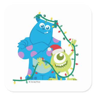 Monsters Inc. | Christmas - Sulley & Mike Square Sticker