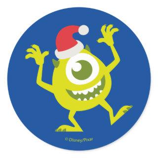 Monsters Inc. | Mike Santa Claus Dance Classic Round Sticker