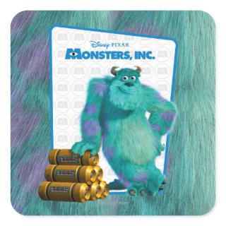 Monsters, Inc. Sulley Square Sticker