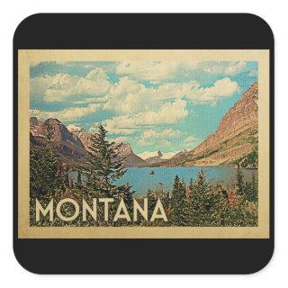 Montana Glacier Park Vintage Travel Square Sticker