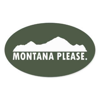 Montana Please Oval Sticker