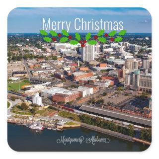 Montgomery, Alabama Chistmas greetings Square Sticker