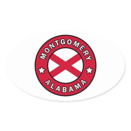 Montgomery Alabama Oval Sticker