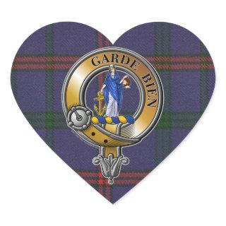 Montgomery Tartan & Badge Heart Sticker