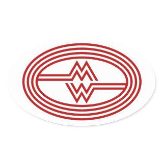 Montgomery Ward Ski Logo Oval Sticker