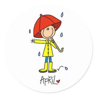 Month of April Classic Round Sticker
