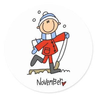 Month of November Classic Round Sticker