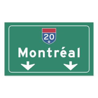 Montreal, Canada Road Sign Rectangular Sticker