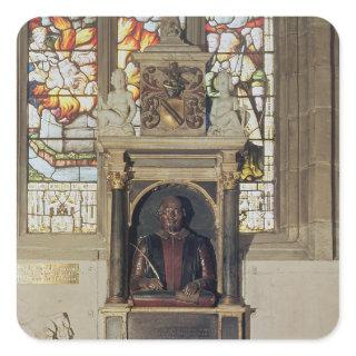 Monument to William Shakespeare  c.1616-23 Square Sticker
