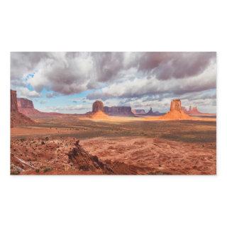 Monument valley landscape, AZ Rectangular Sticker