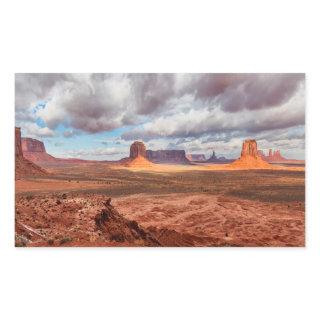 Monument valley landscape, AZ Rectangular Sticker