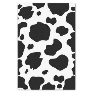 Moo Cow Spots Print Black & White Birthday Party Tissue Paper