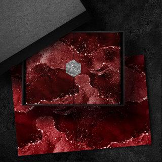 Moody Agate | Henna Blood Red Garnet Jewel Tone Tissue Paper