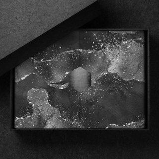 Moody Agate | Onyx Black Silver Vampy Goth Glitter Tissue Paper