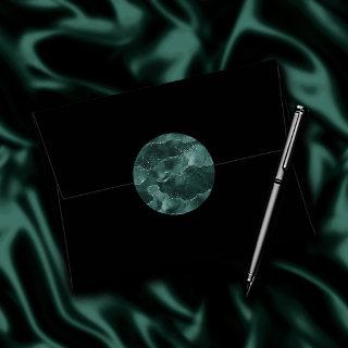 Moody Agate | Teal Green Malachite Rich Jewel Tone Classic Round Sticker