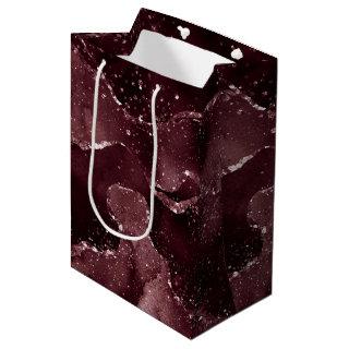 Moody Agate | Wine Bordeaux Sangria Merlot Maroon Medium Gift Bag