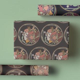 Moody Art Deco Flower Bouquet  Sheets