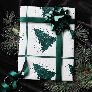 Moody Christmas Tree | Dark Midnight Teal Splatter