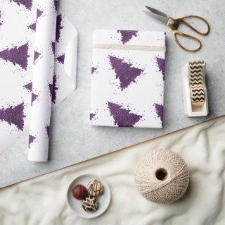 Moody Christmas Tree | Deep Plum Purple Splatter