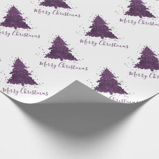 Moody Christmas Trees | Purple Abstract Script