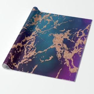 Moody Marble | Deep Luxe Purple Teal Rose Gold
