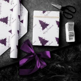 Moody Merry Christmas | Deep Plum Purple Tree