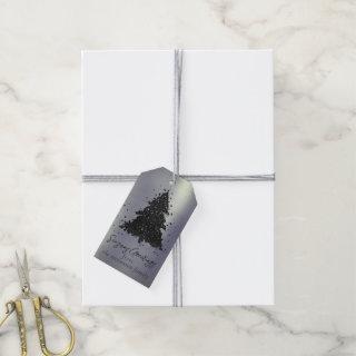 Moody Merry Christmas | Onyx Charcoal Custom Gift Tags