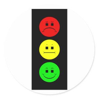 Moody Stoplight Classic Round Sticker