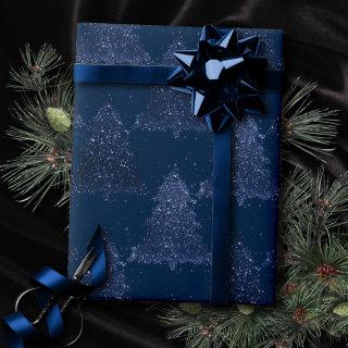 Moody Tree Pattern | Classy Navy Blue Christmas
